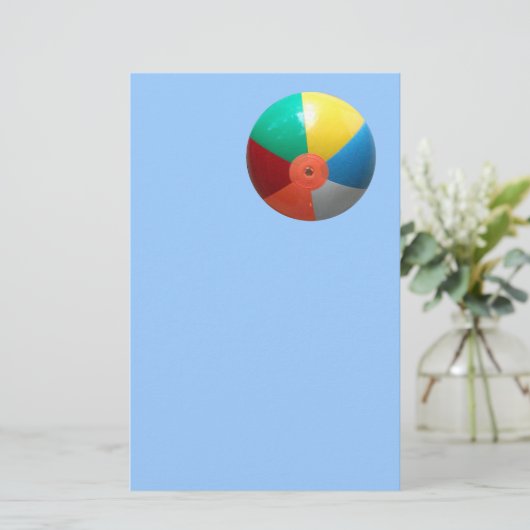 Beach Ball in Sky Stationery Briefpapier (Staand voorkant)