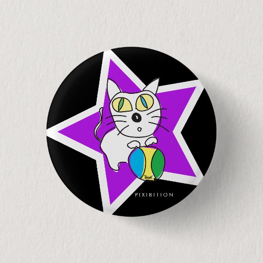 Beach Ball Kat Button (Voorkant)