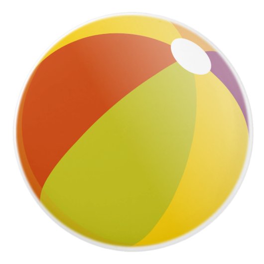 Beach Ball Keramische Knop (Voorkant)