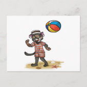 beach ball Kitty Briefkaart (Voorkant)