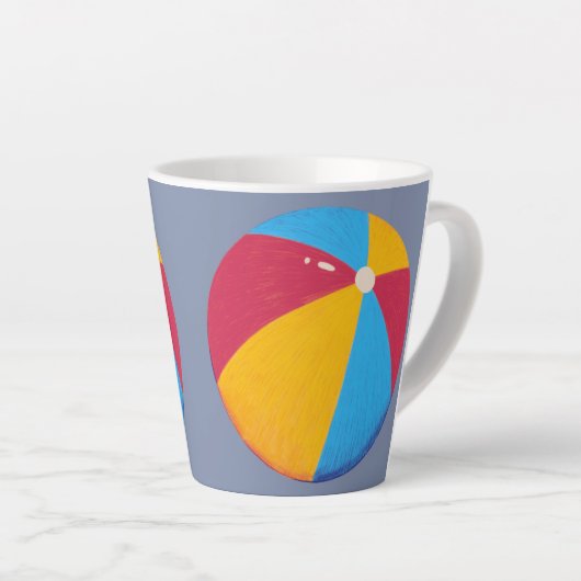 Beach Ball Latte Mok (Rechterhoek)