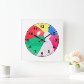 "Beach Ball"-ontwerpwandklokken Vierkante Klok (Huis)