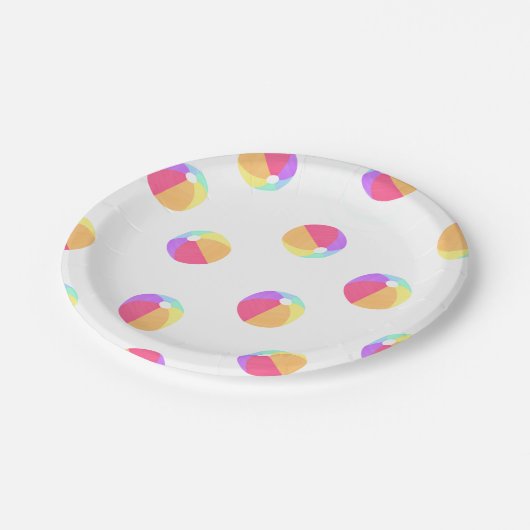 Beach Ball Paper-Borden Papieren Bordje (Gekanteld)