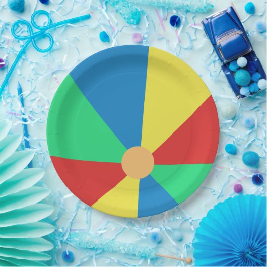 Beach Ball Papieren Bordje (Feest)