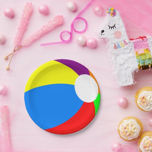 Beach Ball Papieren Bordje (Feest)