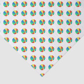 Beach Ball Patroon Tissuepapier (Detail)