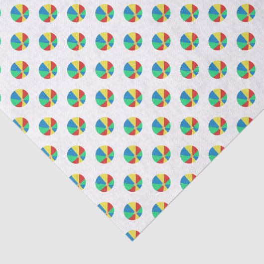 Beach Ball Patroon Tissuepapier (Detail)