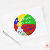 Beach Ball Pool Party Dank u Ronde Sticker (Envelop)