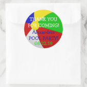 Beach Ball Pool Party Dank u Ronde Sticker (Tas)
