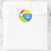 Beach Ball Pool Party Favor Bedankt Ronde Sticker (Tas)