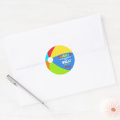 Beach Ball Pool Party Favor Bedankt Ronde Sticker (Envelop)
