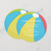 Beach Ball Pool Party Kaart (Voorkant / Achterkant)