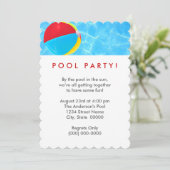Beach Ball Pool Party Kaart (Staand voorkant)