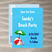 Beach Ball Pool Toys Save the Date Briefkaart