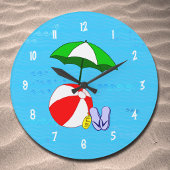 Beach Ball Pool Toys Wall Clock White Numbers Grote Klok