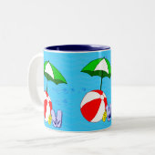 Beach Ball Pool Umbrella Mok (Voorkant links)