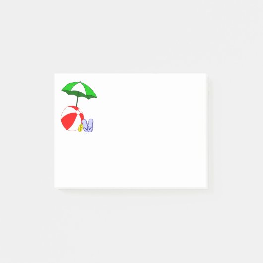 Beach Ball Pool Umbrella Post-it® Notes (Voorkant)