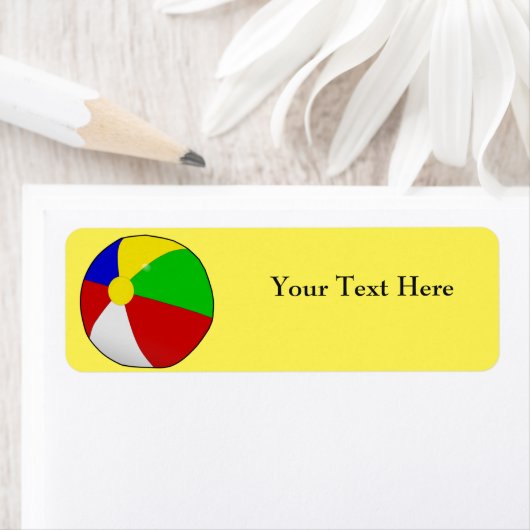 Beach Ball retouradreslabels Etiket (Insitu)