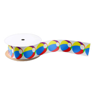 Beach Ball Ribbon Satijnen Lint