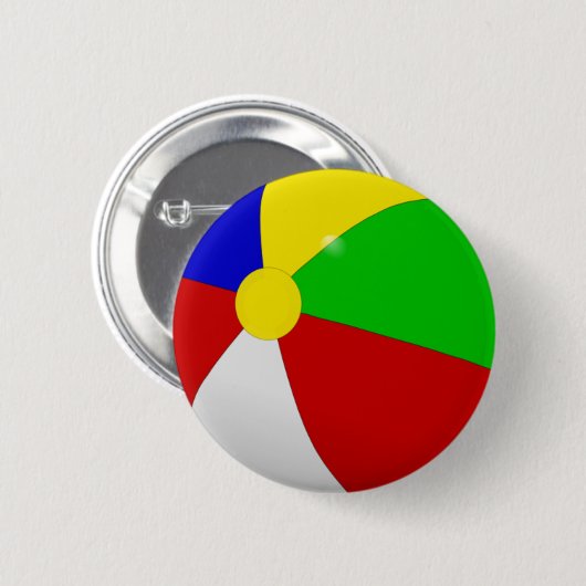Beach Ball Ronde Button 5,7 Cm (Voorkant /achterkant)