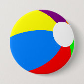 Beach Ball Ronde Button 7,6 Cm (Voorkant)