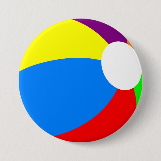 Beach Ball Ronde Button 7,6 Cm (Voorkant)