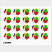 BEACH BALL RONDE STICKER (Vel)