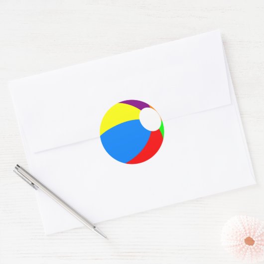 Beach Ball Ronde Sticker (Envelop)