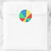 Beach Ball Ronde Sticker (Tas)