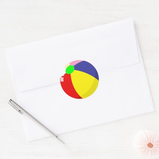 Beach Ball Ronde Sticker (Envelop)