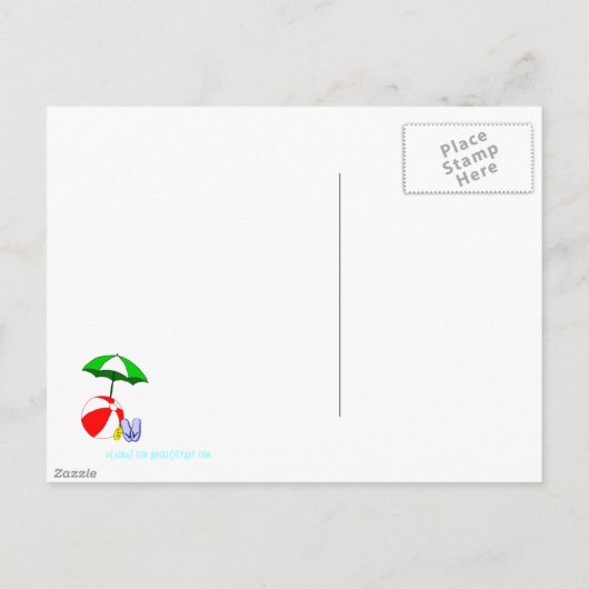 Beach Ball Save the Date Briefkaart (Achterkant)