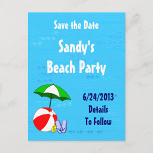 Beach Ball Save the Date Briefkaart