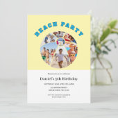 Beach Ball Shape Photos Beach Party Kaart (Staand voorkant)