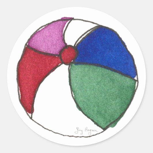 Beach Ball Sticker (Voorkant)