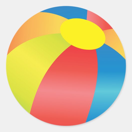 Beach Ball Summer Time Fun Sticker (Voorkant)