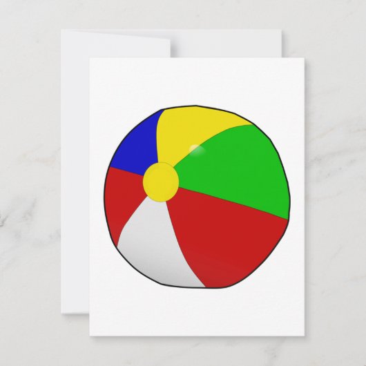 Beach Ball-uitnodigingen Kaart (Voorkant)