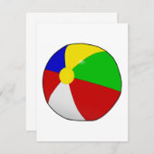 Beach Ball-uitnodigingen Kaart (Voorkant / Achterkant)