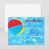 Beach Ball-uitnodigingen Kaart (Voorkant / Achterkant)