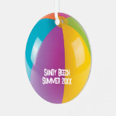 Beach Ball Vacation Personalized Metalen Ornament (Voorkant links)