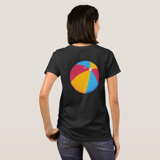 Beach Ball Vrouwen Basic T-shirt (Achterkant volledig)