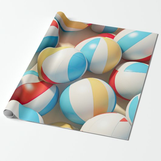 Beach Balls Cadeaupapier (Uitgerold)