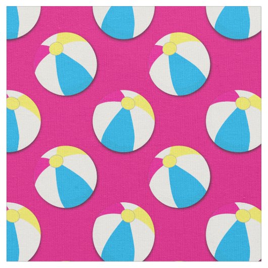 Beach Balls Cute Summer Pool Stof (Close Up)
