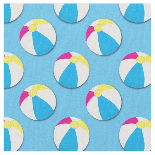 Beach Balls Cute Summer Pool Stof (Close Up)