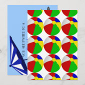 Beach Balls Pool Party Kaart (Voorkant / Achterkant)