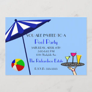 Beach Balls Pool Party Kaart