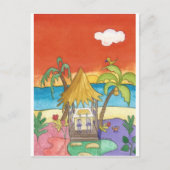 Beach Bar op Sunset Briefkaart (Voorkant)