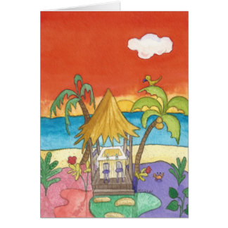 Beach Bar op zonsondergang