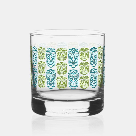 Beach Bar Party Retro Tiki Whisky Glas (Voorkant)
