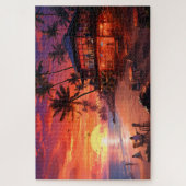 🌅Beach Bar Zonsondergang Legpuzzel (Verticaal)