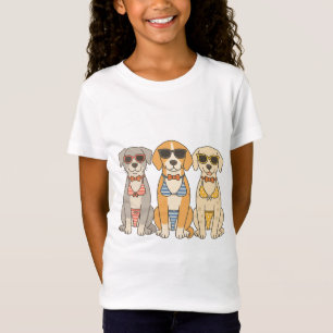 Beach Barkers Bikini Trio met Attitude T-shirt
